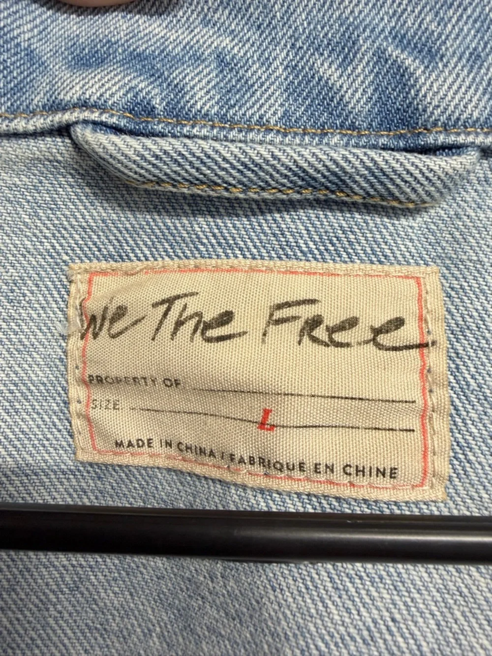 We The Free Light Blue Denim Jacket with Silver Hardware - Picture 9 of 10